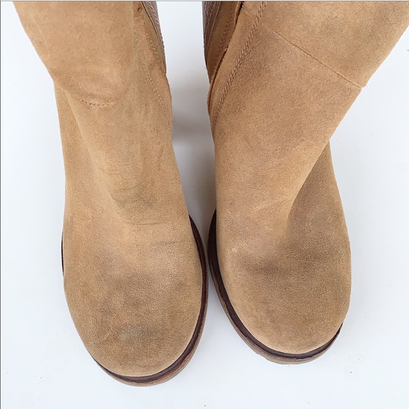 Sam Edelman Franklin Suede Chunky Heel Boots - Picture 5 of 8